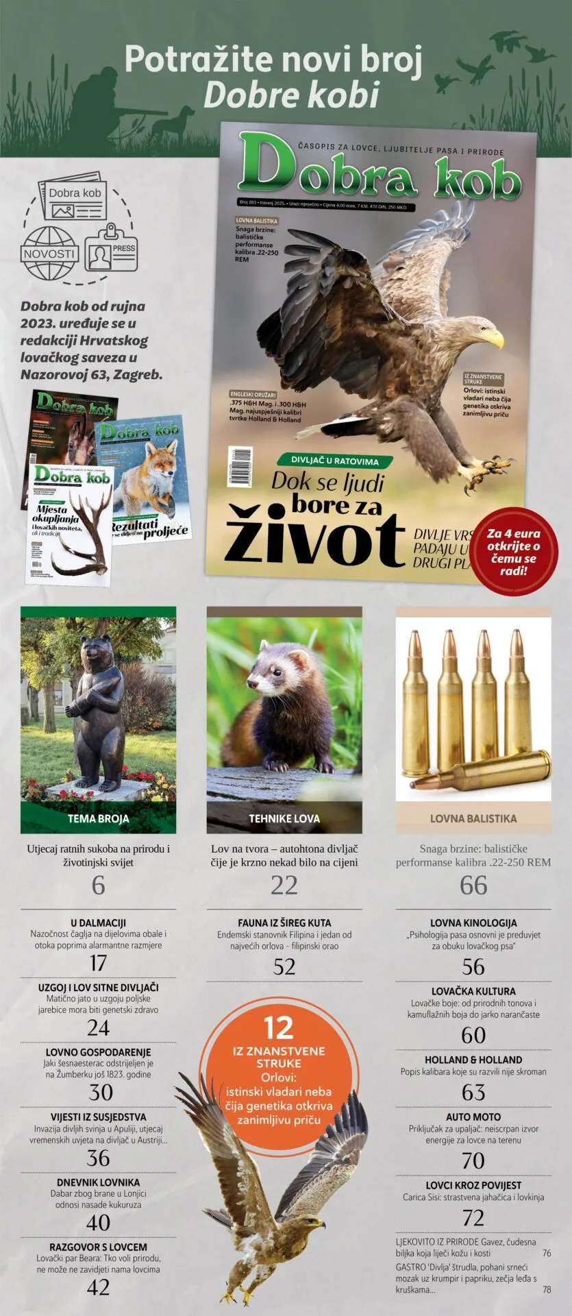 Dobra kob – travanj 2025.